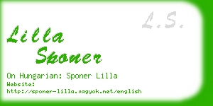 lilla sponer business card